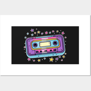 90s Cassette Tape Posters and Art